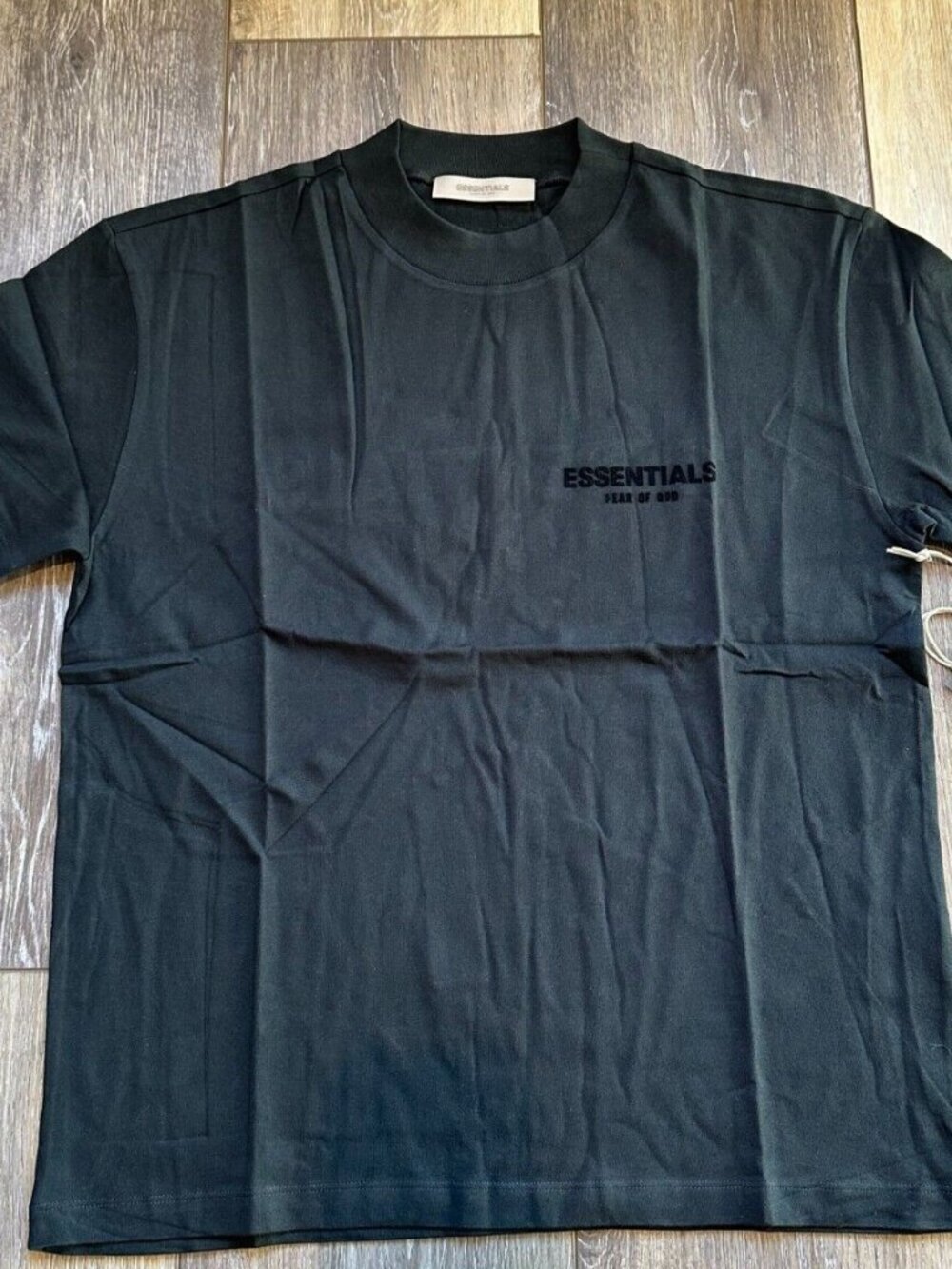 Fear of God Essentials Stretch Limo Black Short Sleeve T-Shirt - Size Small